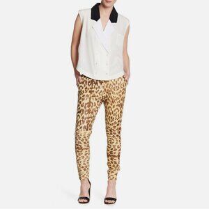 One Teaspoon Jackson Leather Animal Print Pants
